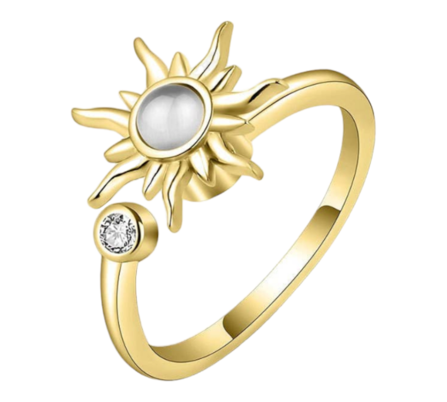 Sun fidget spinner ring