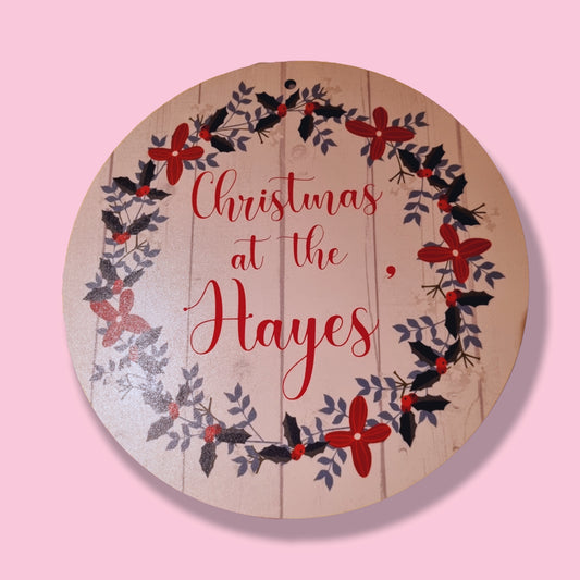 Family Christmas sign