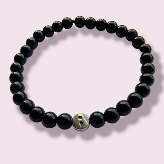 Semi-colon beaded bracelet