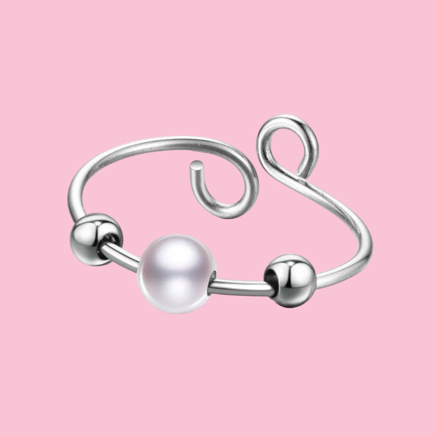 Pearl Fidget Spinner ring