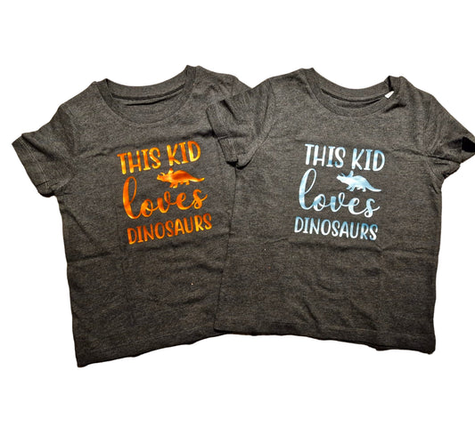 This kid loves dinos tee