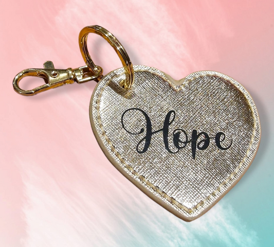 Hope slogan keyclip